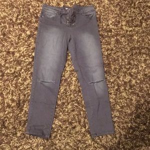 Billabong light black ripped jeans